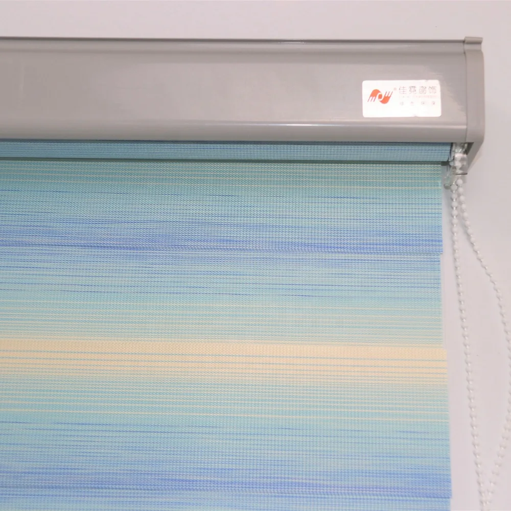 wholesale gradient color100% polyester transparent mesh zebra blinds roller blind for living room