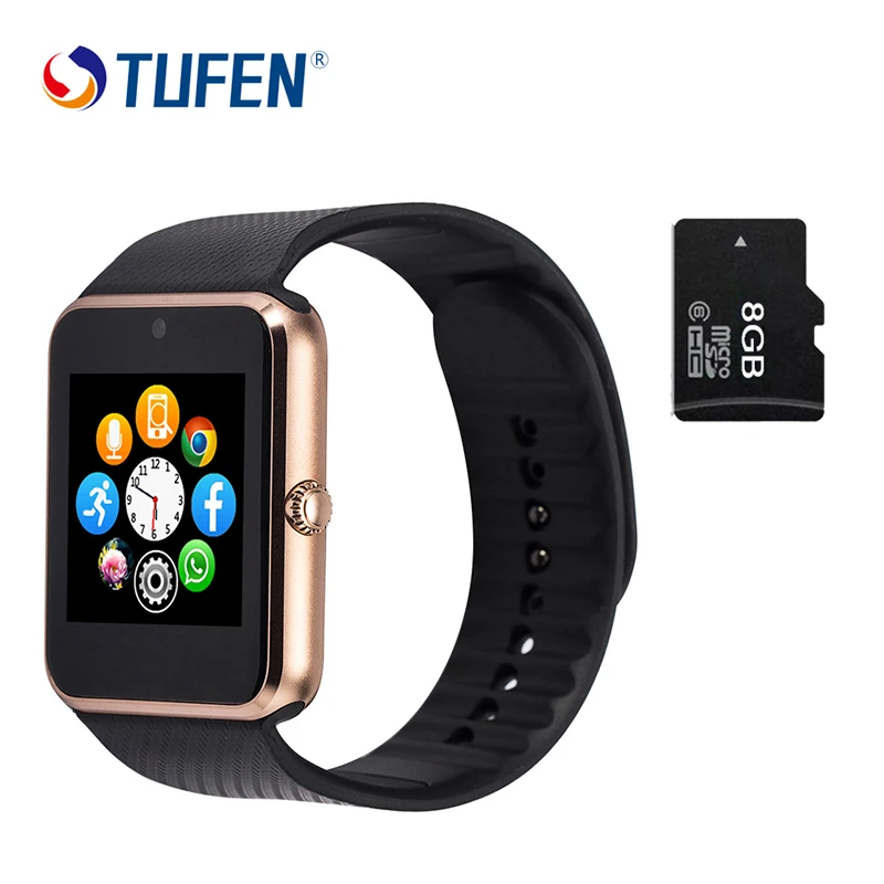 
wholesale mobile watch blue-tooth smart watch GT08 with sim card and camera 