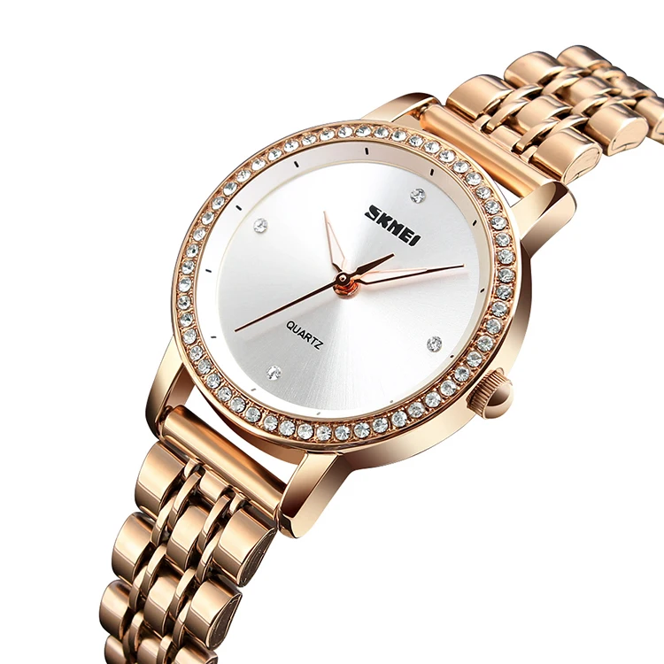 Wholesale Skmei 1311 Stainless Steel Bracelet Ladies Vintage Watches Own Brand Silver Watch for Women