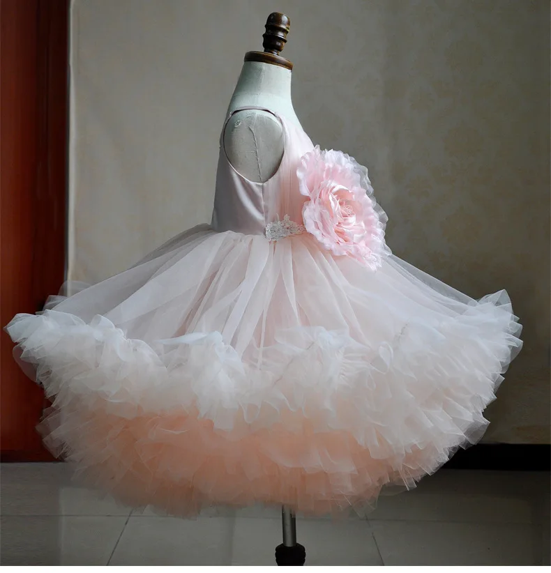 Ivy10353A Princess kids girls wedding party dress girls birthday tutu dress performance ball gown