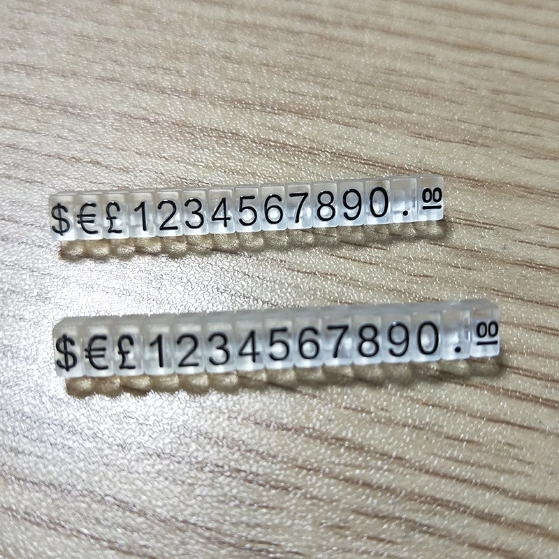top quality clear US dollar jewelry Pound Euro pricing sign price tag cube display for watch sunglass  stores