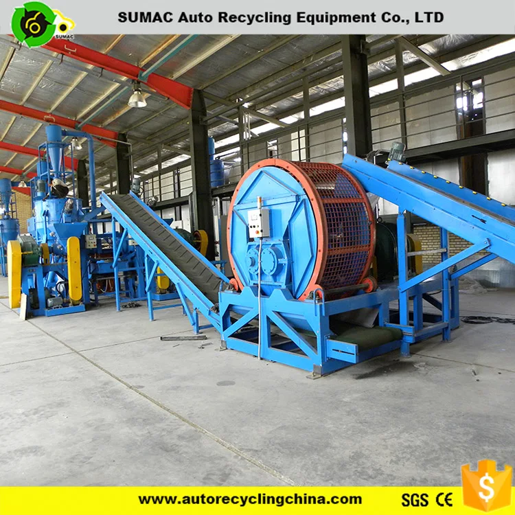 Crumb rubber plant waste tire recycling equipment for sale