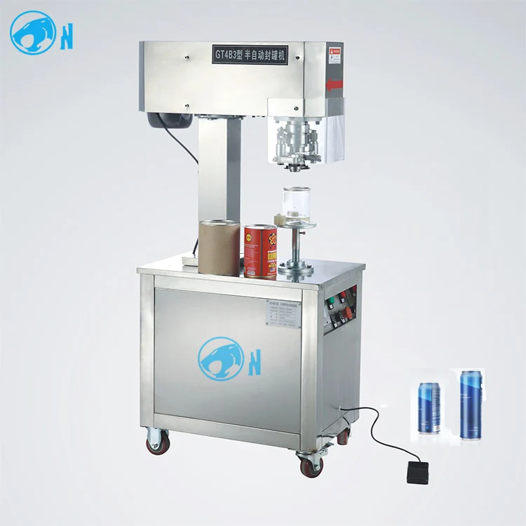 New Semi-Automatic Electric Non-rotating Can Sealing Machine Aluminum Tin Can Seamer for Various Material