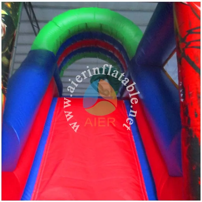 2017 Aier hot sale superhero inflatable bouncer combo/ inflatable castle combo