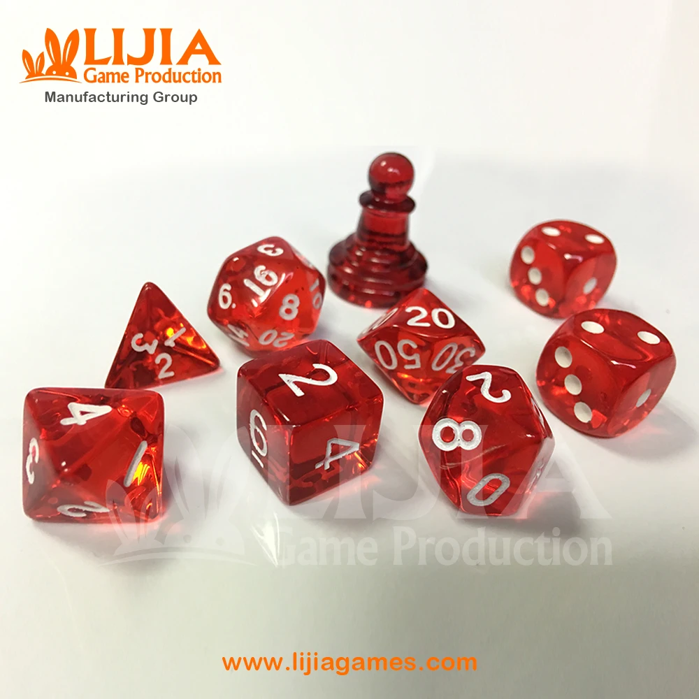 High quality durable customized engraving game plastic wooden polyhedral granite custom dices