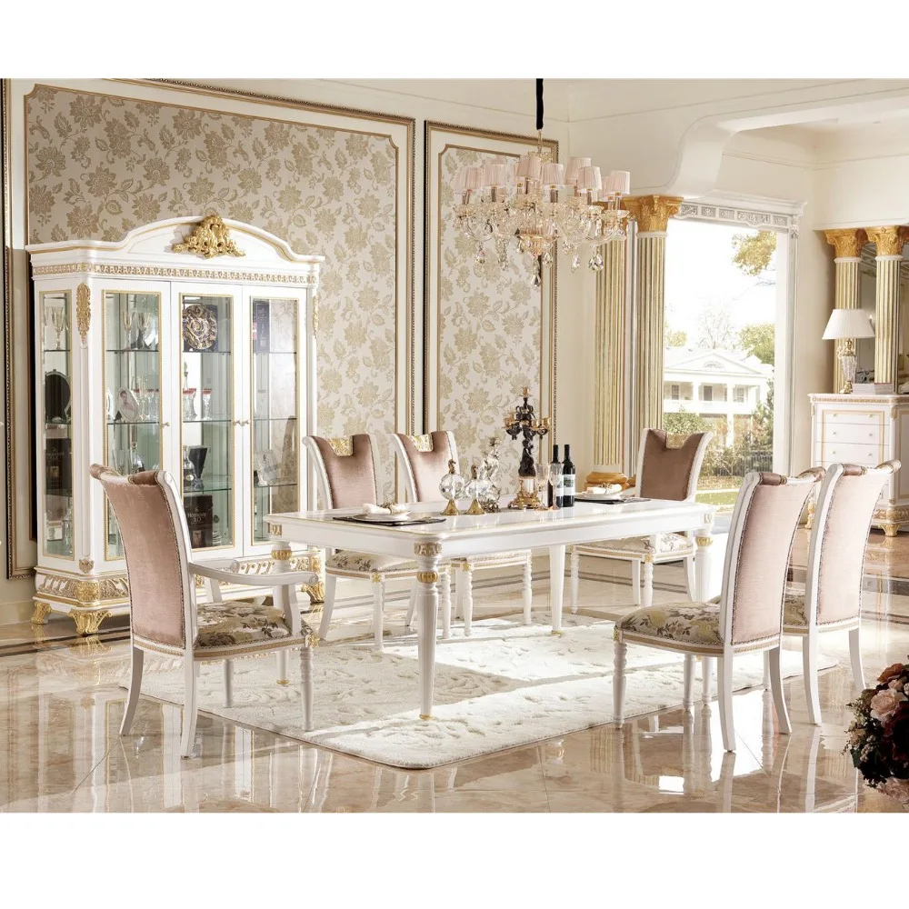 YB62 French New Baroque Classic Living Room Display Cabinet/European Antique Castle Style Wooden Hand Carved Display Cabinet