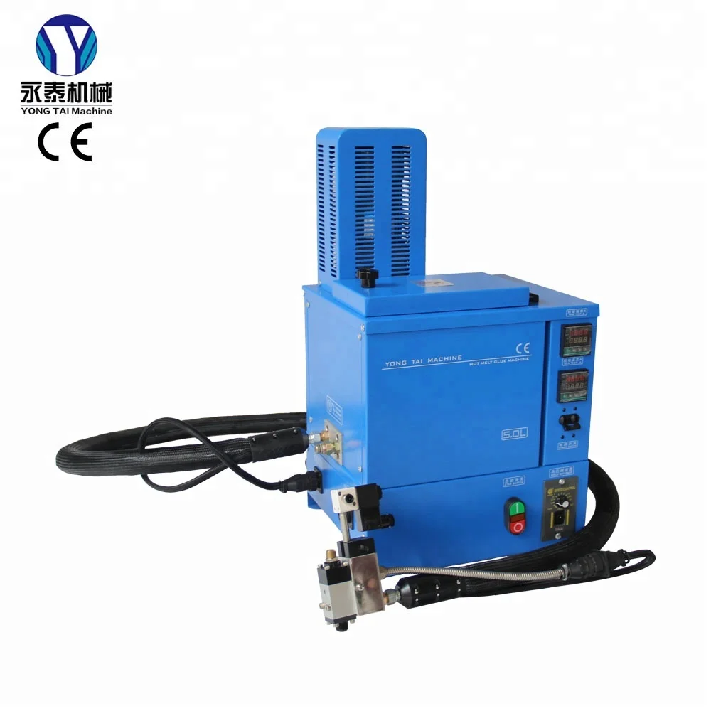 small capacity portable hot melt glue machine with hose and guns