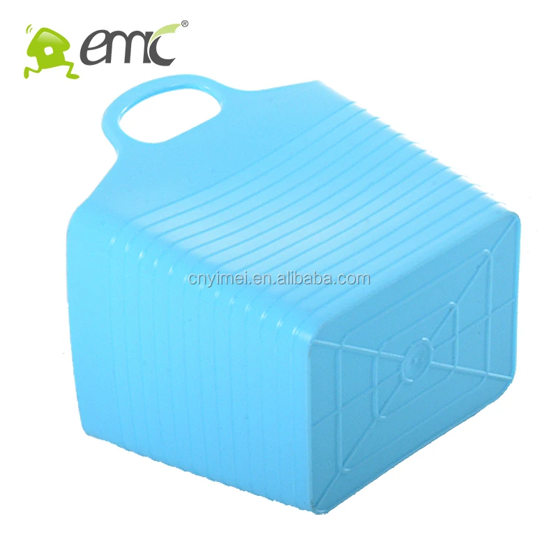 Promotional soft plastic desk organization mini PE storage basket with handle