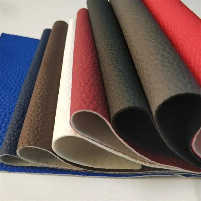 cheap price PVC Synthetic Leather cloth rexine stock lot