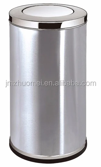 Mirror Dustbin Hotel Room Use 3L 5L 12L 20L 30L Stainless Steel Swing Lid Trash Bin