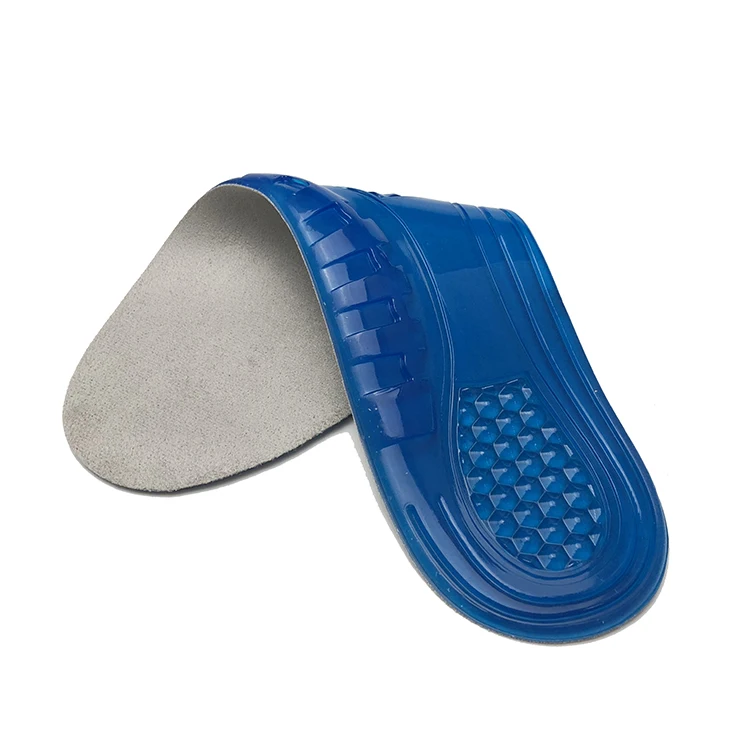 footwear unisex free cutting lines stretchy gel cushioning shock absorbing silicone insole for shoe