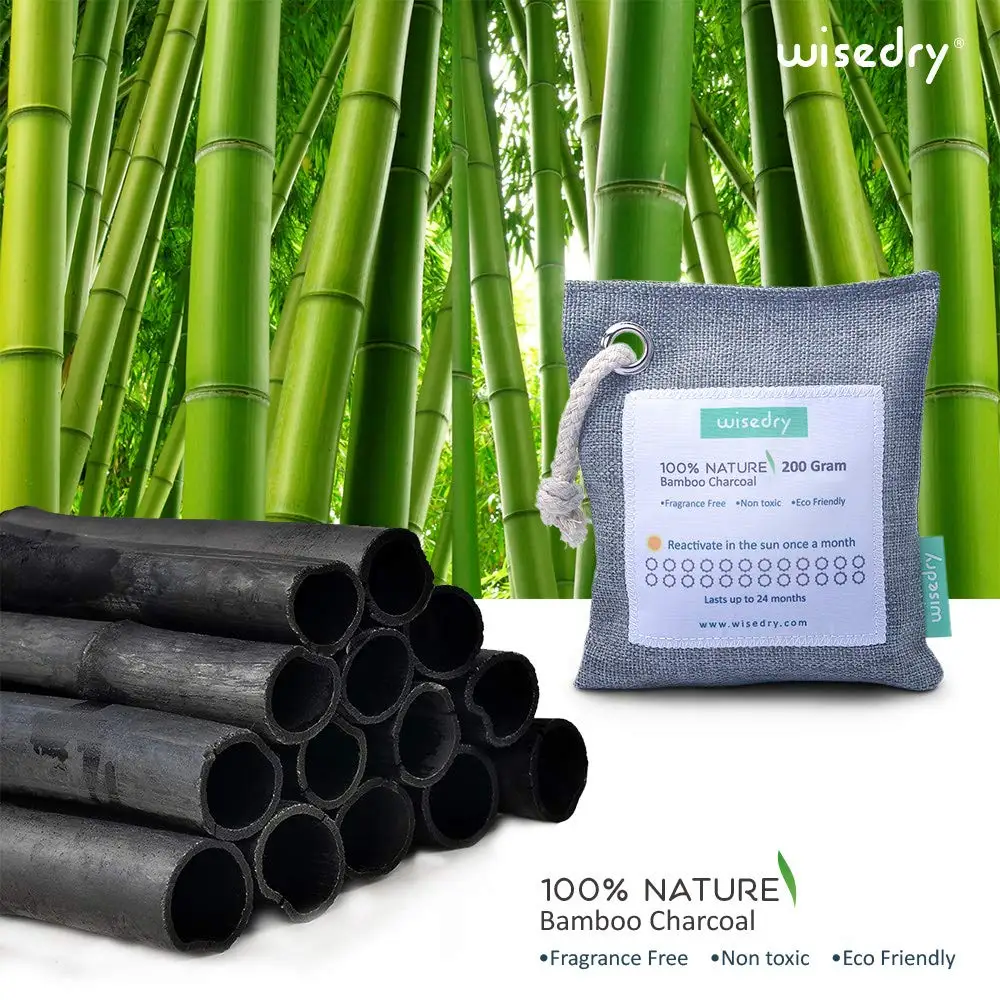 bamboo charcoal  bags absorber smells in the refrigerator Bamboo Charcoal Air Purifying Bags 200g