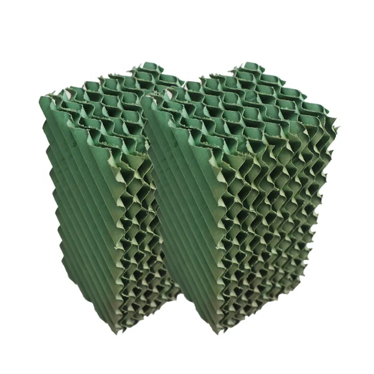 Wet curtain evaporative cooling pad for poultry farm