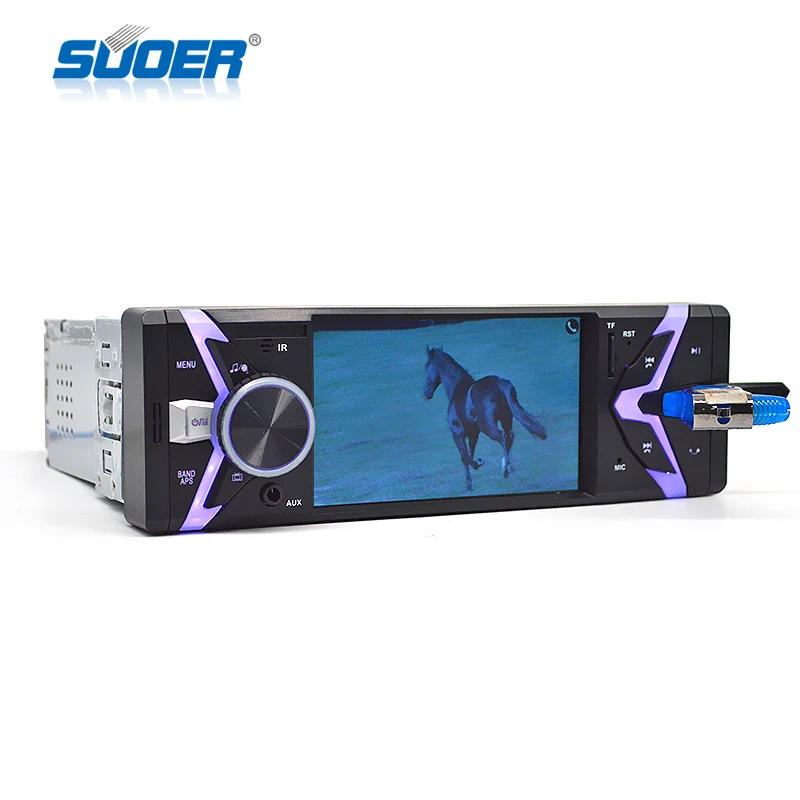 Hot sale 12V one din 4.1inch car mp5 player Audio Stereo Radio with USB/TF/AUX/blutooth full HD Support Rear View Camera