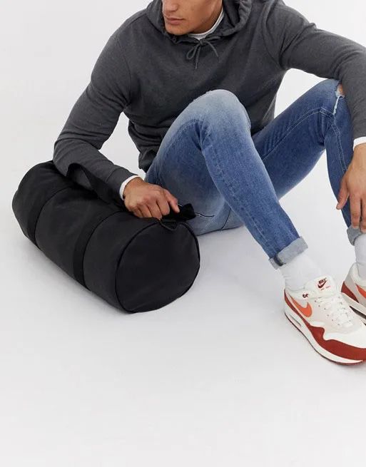 2019 fashion black gym bag OEM  duffle  travel bag pu  leather  duffle bag for men