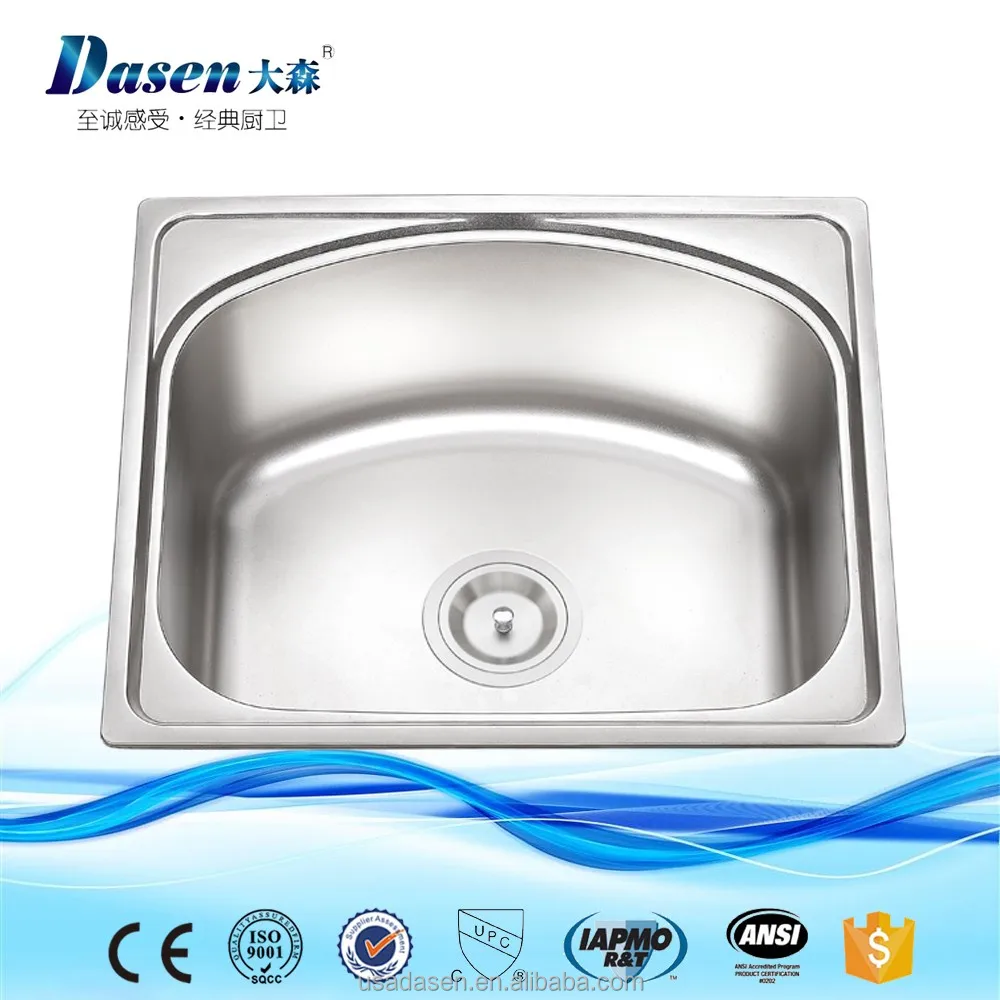 Stainless steel mini single bowl topmount flushmount kitchen sink prices sink with tap
