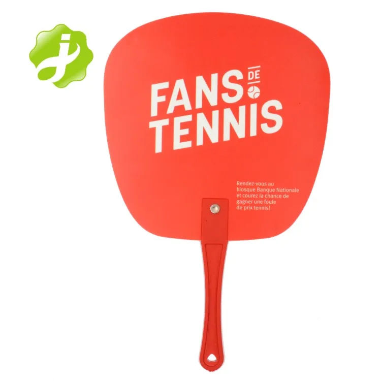 Normal Plastic Handle Advertising Hand Fan For Promotion Gifts