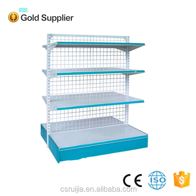 supermarket metal gondola disapaly shelving