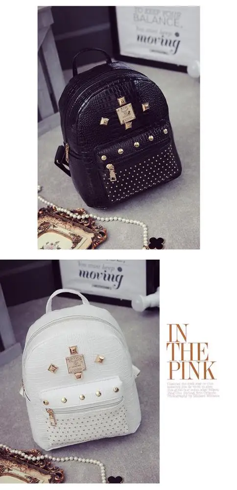 Korean Pu Bag For Girl Beautiful Waterproof bag Backpack mini Women Backpack