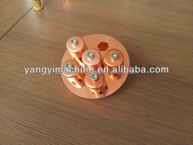 Медная пузырьковая пластина и колпачки в колонне дистиллятора