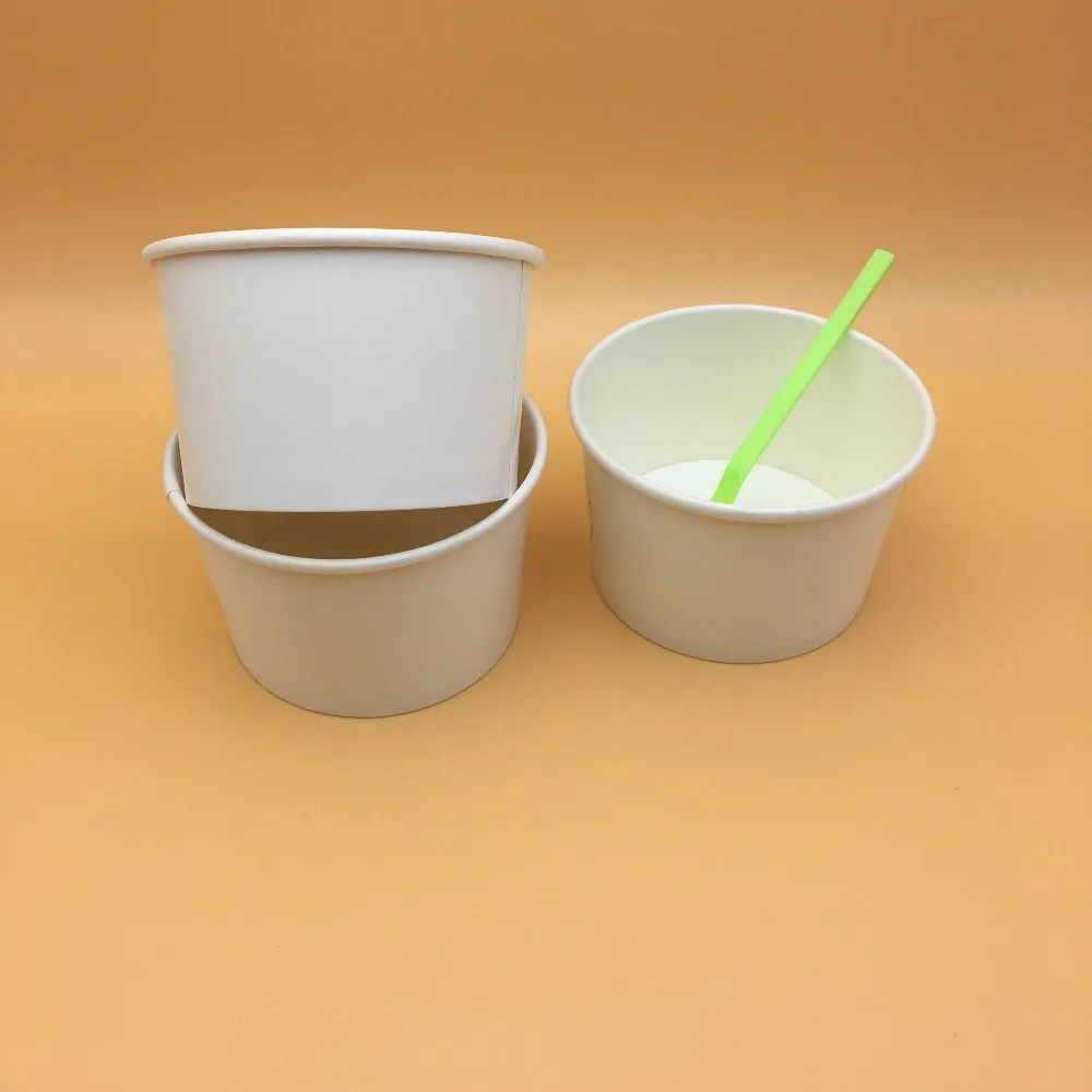 Cheap Price Wholesale Disposable 8 oz Plain White Ice Cream Cup
