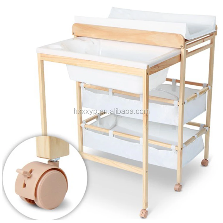 Wholesale cheap wooden baby diaper changing table