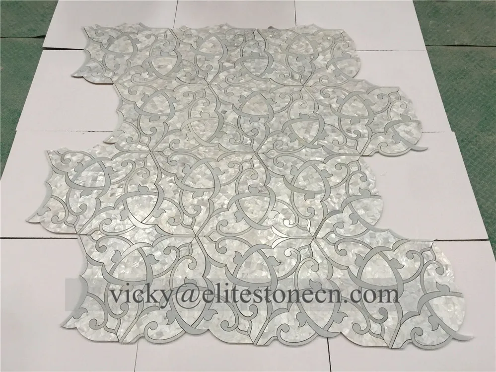 Rhombus marble mosaic, blue marble mosaic tile,marble mosaic