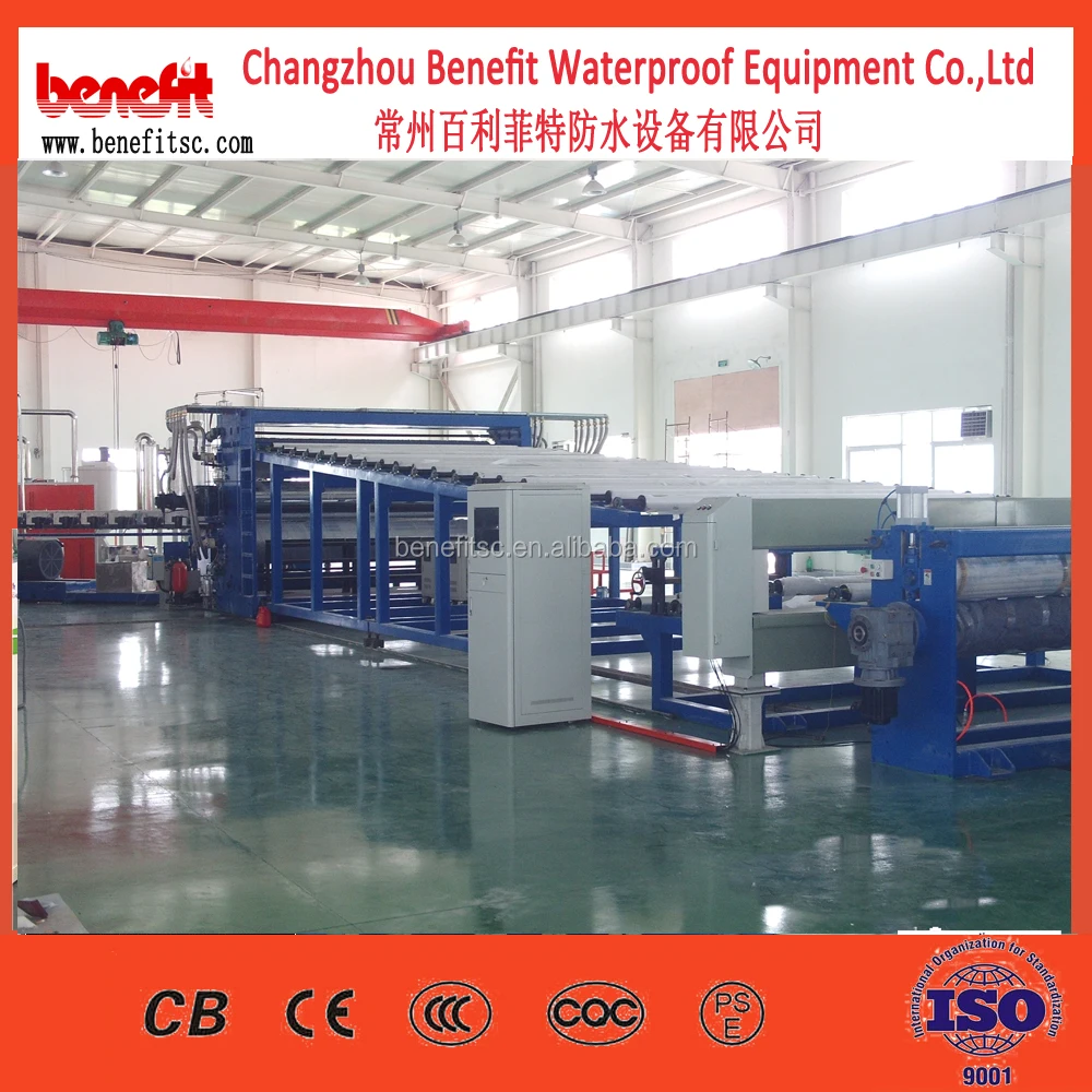 PE PVC CPE TPO EVA Geomembrane Waterproof Sheet Extrusion Line