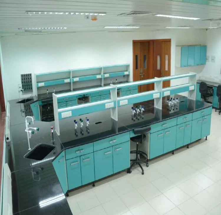 CE. H-frame Structure Workbench Lab Bench With Reagent Shelf In Laboratory Furniture
