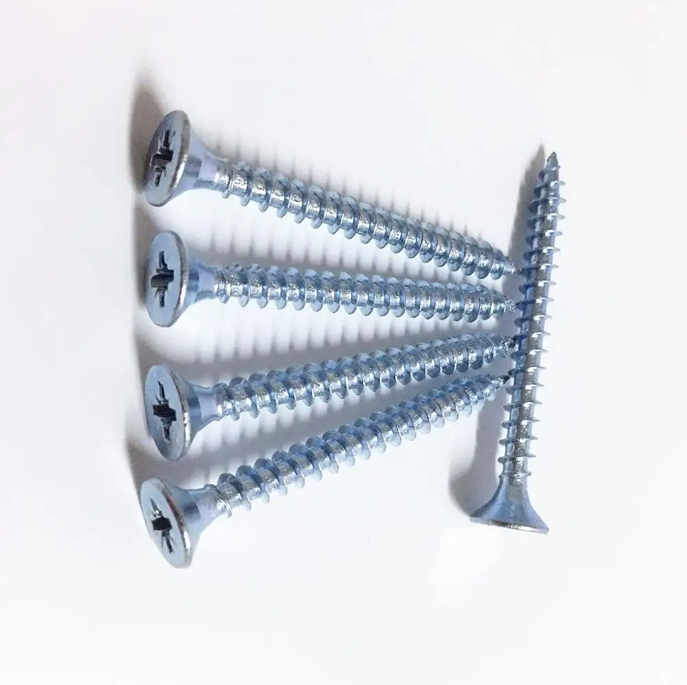 DIN Zinc Plated CSK Pozi Cross Flat Head Chipboard Screws
