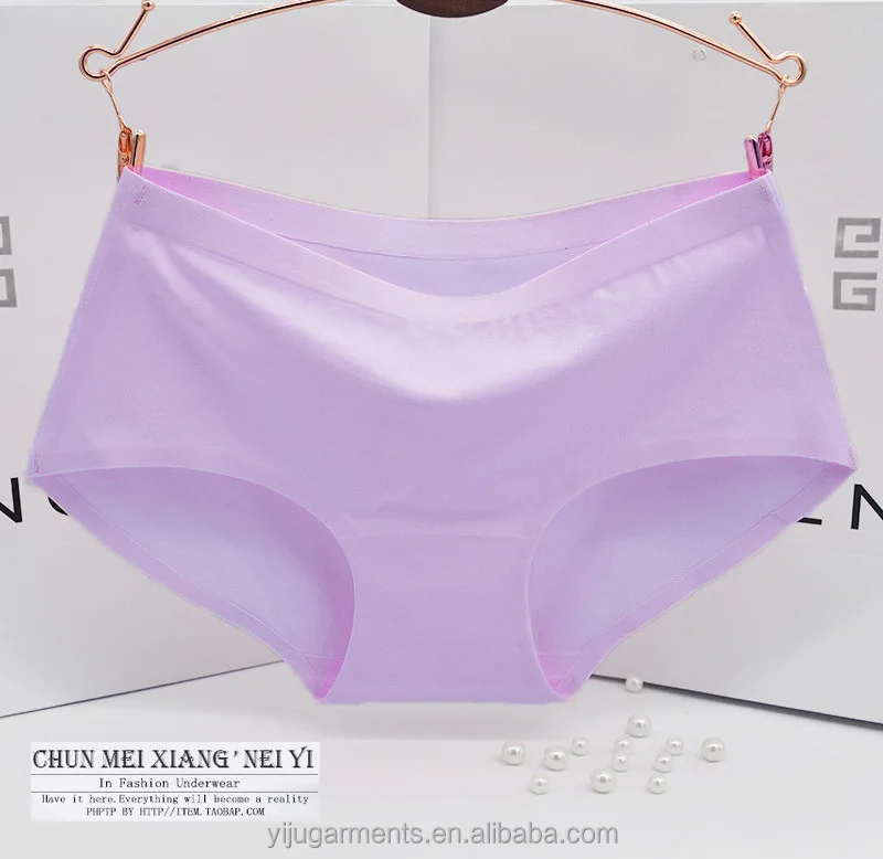 Best selling comfortable women cotton plain dyed brief underwear
