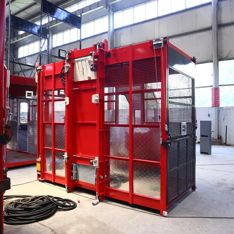1000kg Double Cage Sc100/100 Ce Approved Construction Lifting Equipment Hoisting