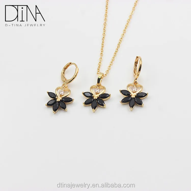Fancy artificial jewellery popular rhinestone imitation jewelry set for girls