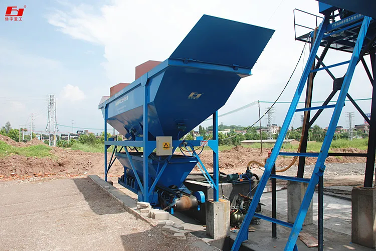 lightweight HZS60 concrete mixing plant,dry powder mixing plant,concrete mixer with conveyor belt