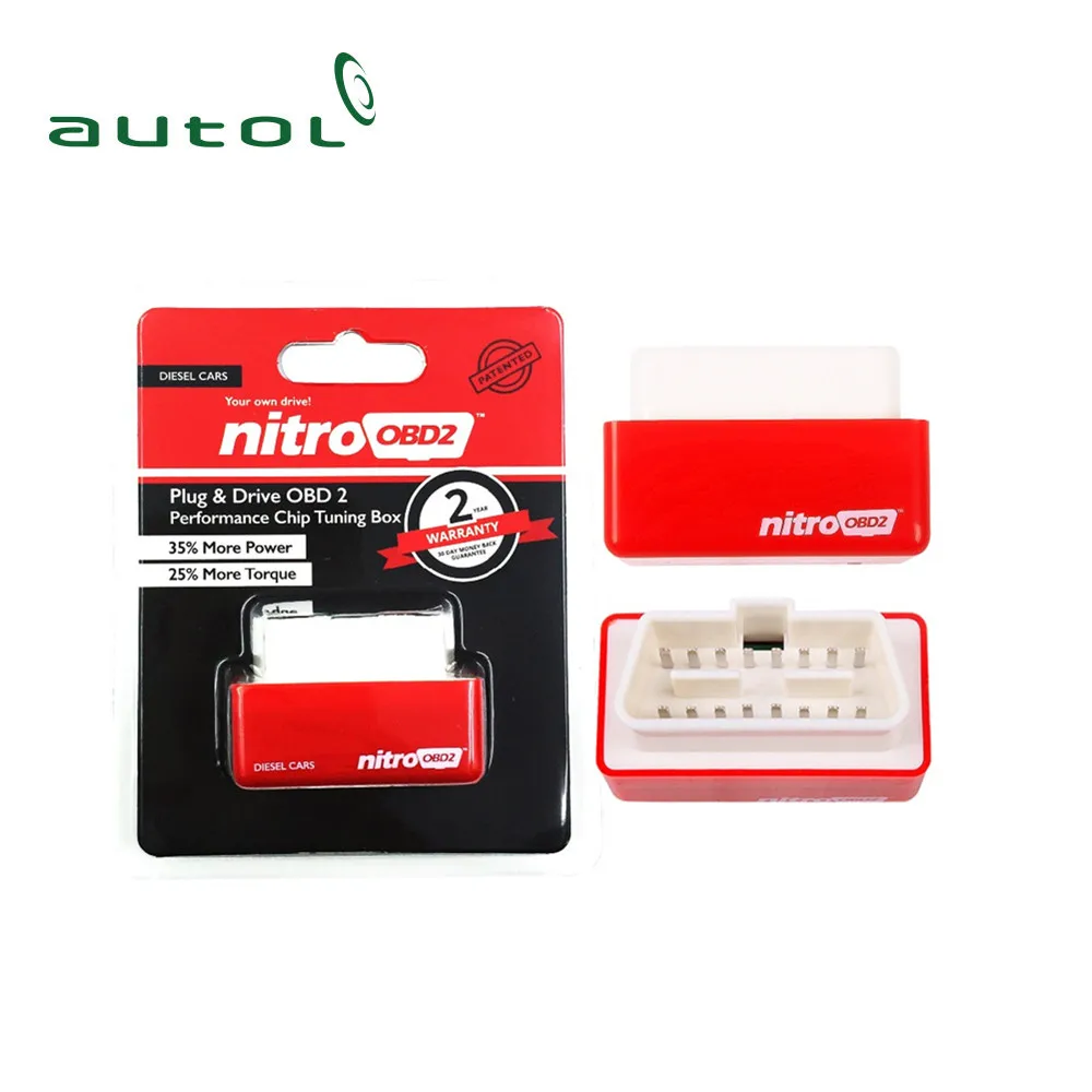 Nitro OBD2 Chip Tuning Box Plug & Drive NitroOBD2 For Diesel Car More Power&Torque Nitro OBD Diesel Box With Retailing Box