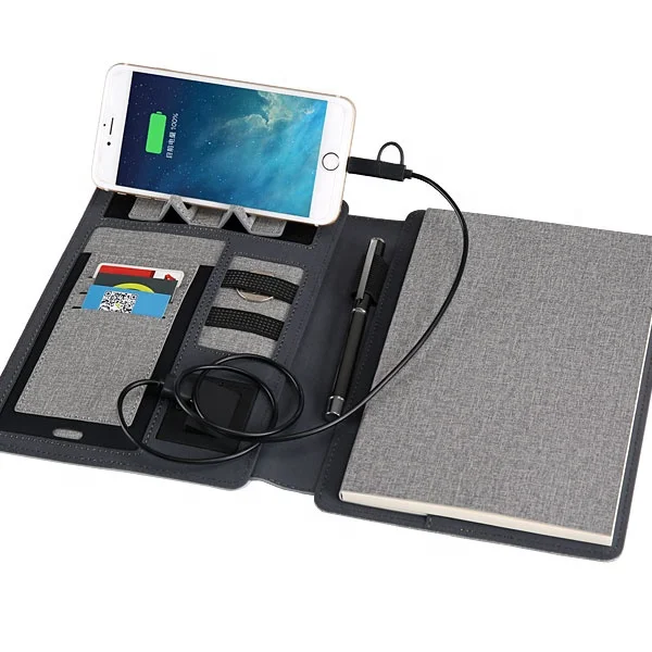Wireless charger power bank A5 business planner organizer
