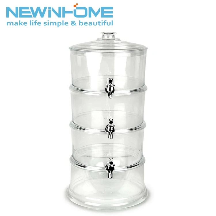 3 Tank Plastic Insulated Beverage Dispenser Cold Drink Dispenser Juice
