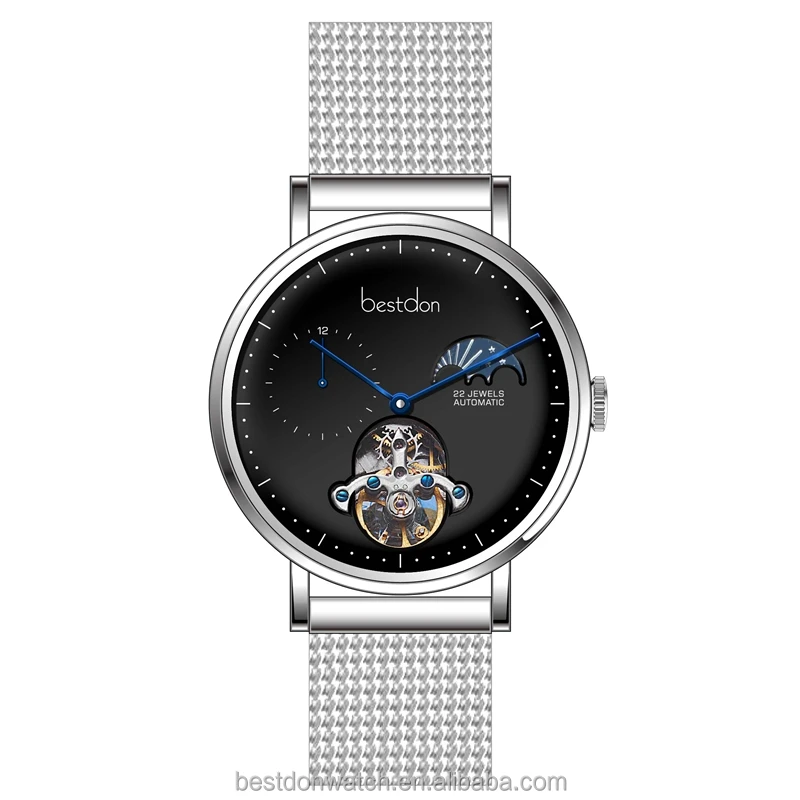 Most Popular Boys Waterproof Automatic Stainless Steel Chain Wrist Watch
