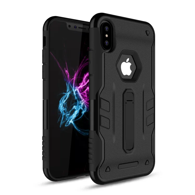 Аксессуары для мобильных телефонов НОВЫЙ Fit Kickstand чехол для iPhone X для iphone х чехол гибрид, для IPhone X ТПУ Корпус
