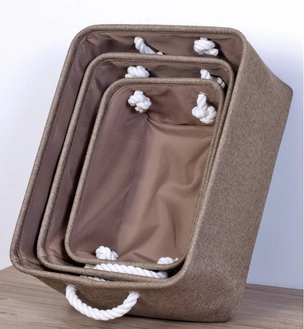 Foldable Jute PE Board Hard Storage Case for Clothes