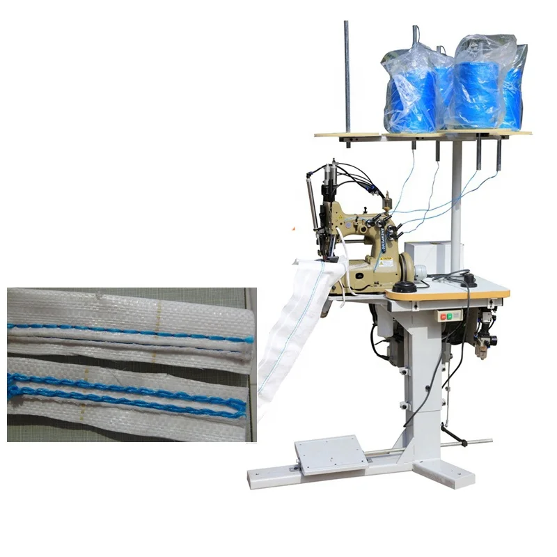 SHENPENG 80700CD4HL heavy duty double needle four thread chain stitch UN/raffia/FIBC bag seaming machine