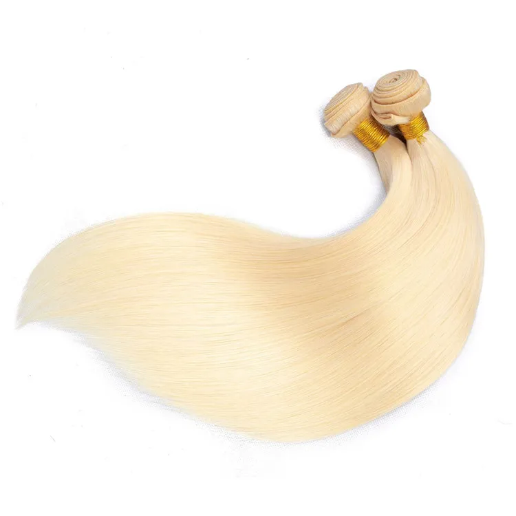 Wholesale Russian 40 inch 613 Blonde Honey Virgin Human Hair Extension Weaves Bundles