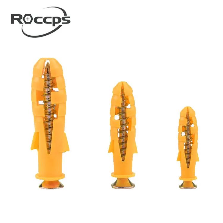 Nylon plastic wall plug anchor