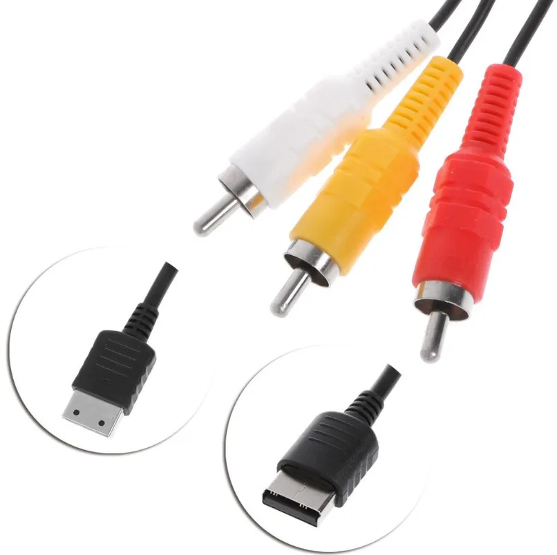 Classic 1.8M RCA AV Cord For Sega Dreamcast Stereo Composite Audio Video TV Adapter Cable