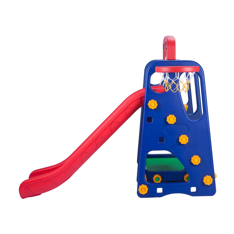 Popular kids plastic slide with swing baby indoor playground toys for kindergarten