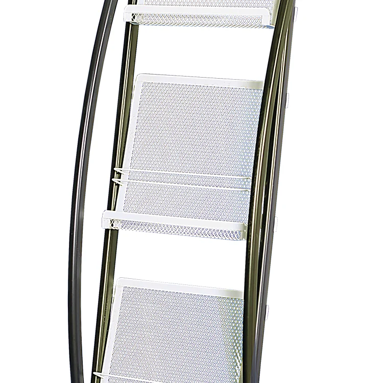 Metal Brochure Magazine 4 Layers Leaflets Holder Display Stand HS-Z5