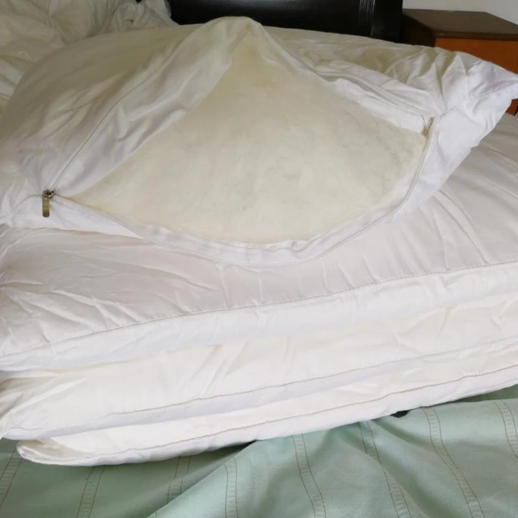 OEM 100% mulberry silk filling pillow 51*75cm 2kg long silk fiber filling silk pillow