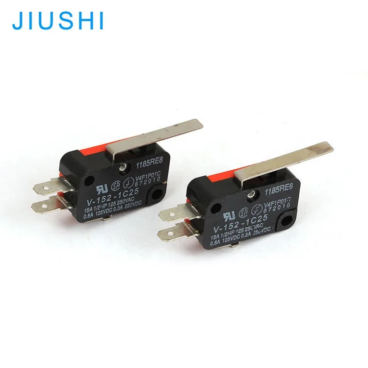 V-152-1C25 15a 250v micro switch t125 5e4 long lever type switch 1NO 1NC