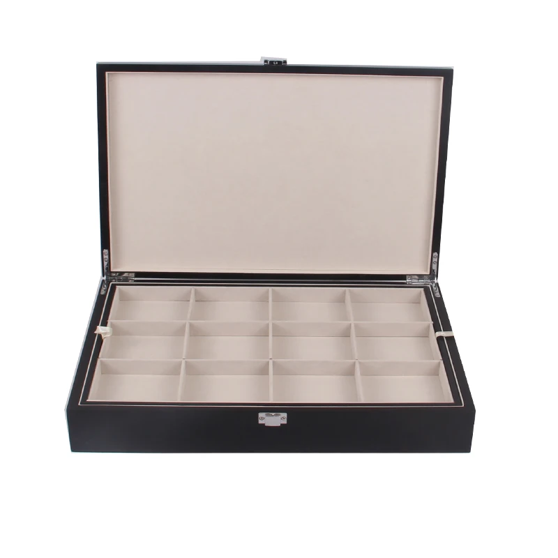 
Harwoo brand fancy glossy lacquer wood 2 layers tea bag storage box business use gift box for wholesale 