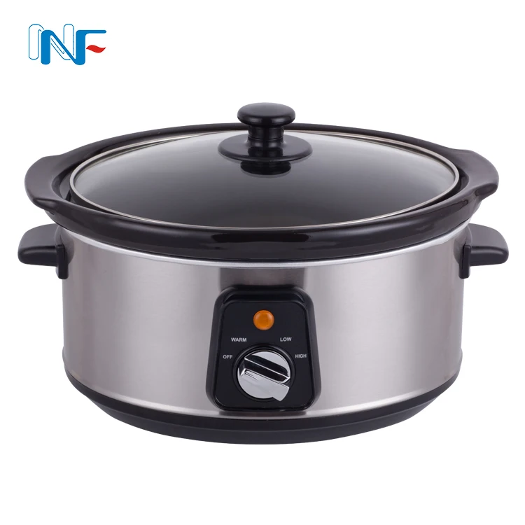 Best Price Slow Cooker Crock Pot Ceramic 6.5qt Stainless Steel Portable Slow Cooker